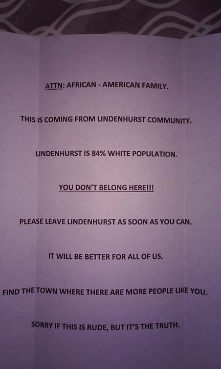 RACIST NOTE